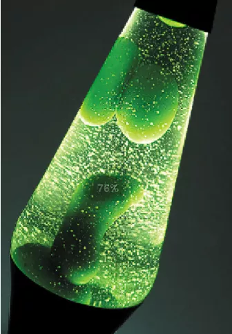green lava lamp looks like fruite.yep